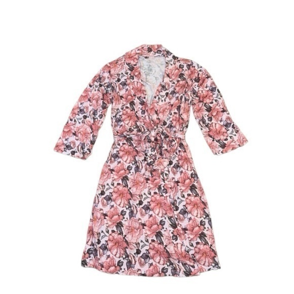 Posh Peanut Mama Pink Floral Bee‎ Robe